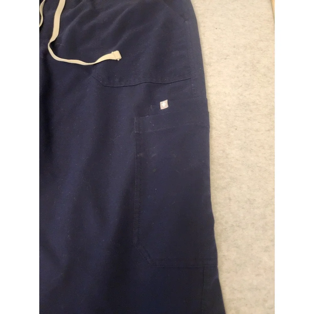 Figs Scrub Pants Mens 2XL Navy‎ Blue Technical Collection Elastic Waist TM3001